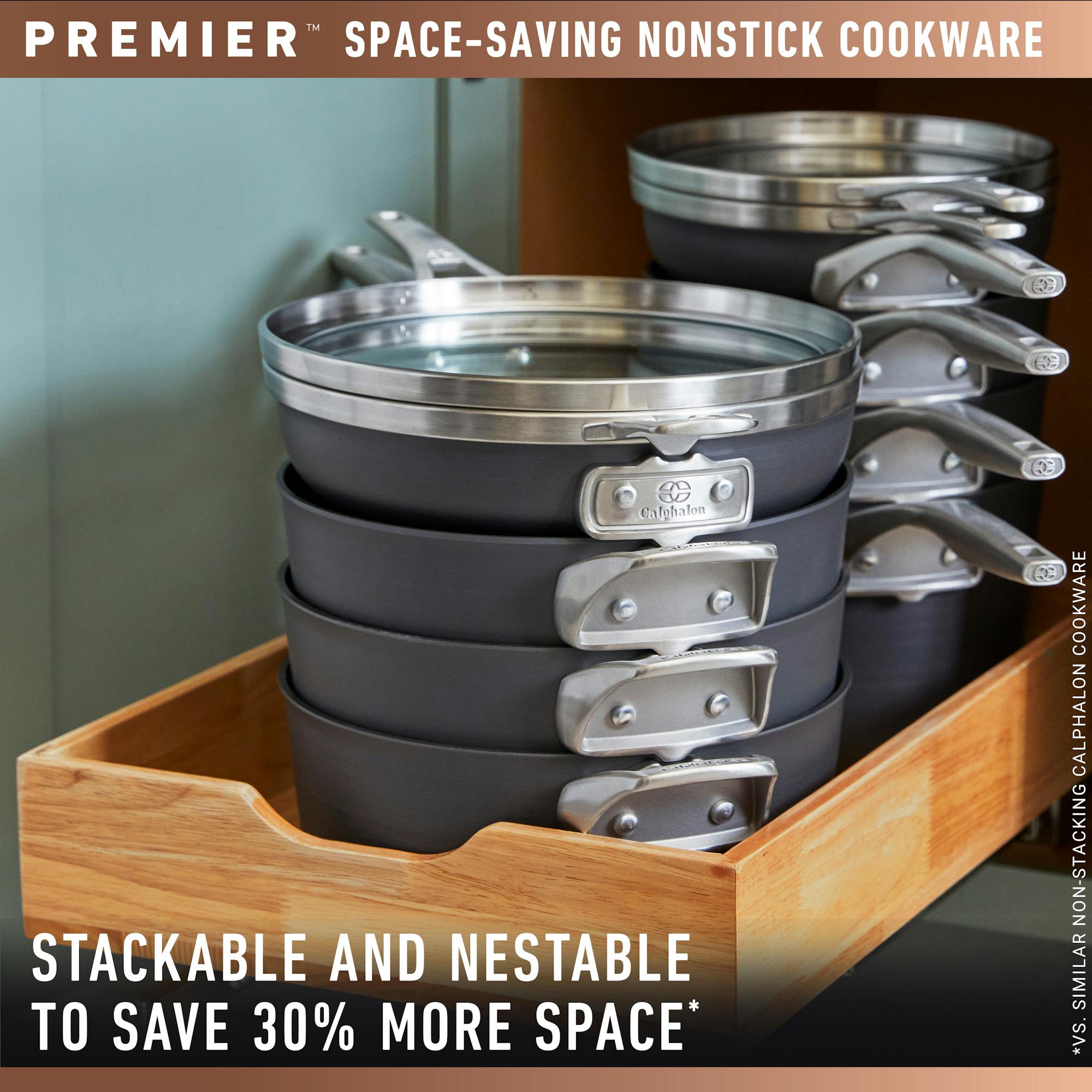 Stackable Calphalon Cookware: Maximize Kitchen Space!