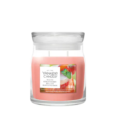 White Strawberry Bellini Kerze