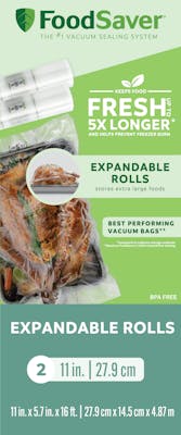 FoodSaver® 11" x 16' Expandable Vacuum Seal Rolls, 2 Pack