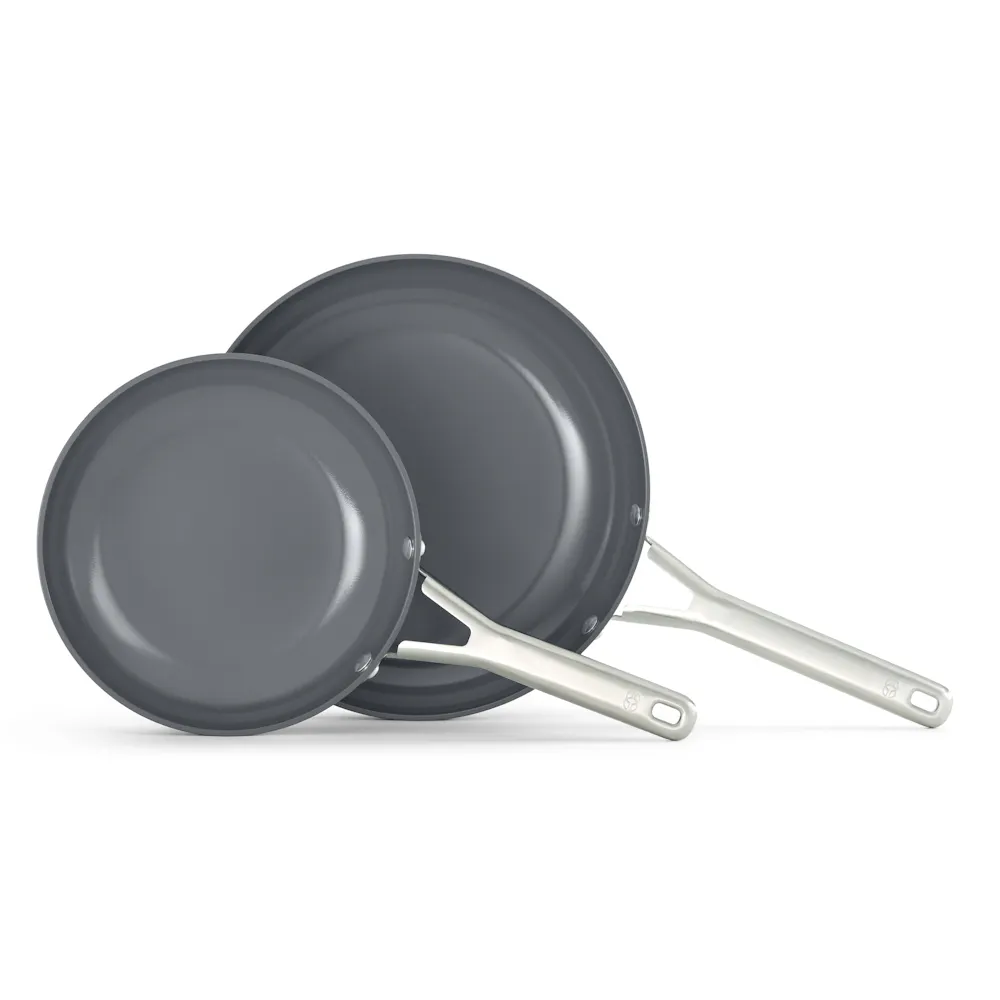 Calphalon® Ceramic Nonstick 8" and 10" Frying Pan Set, Silver Ash | Calphalon