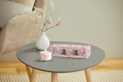 gray side table with vase