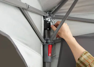 attaching coleman sun wall accessory to instant canopy