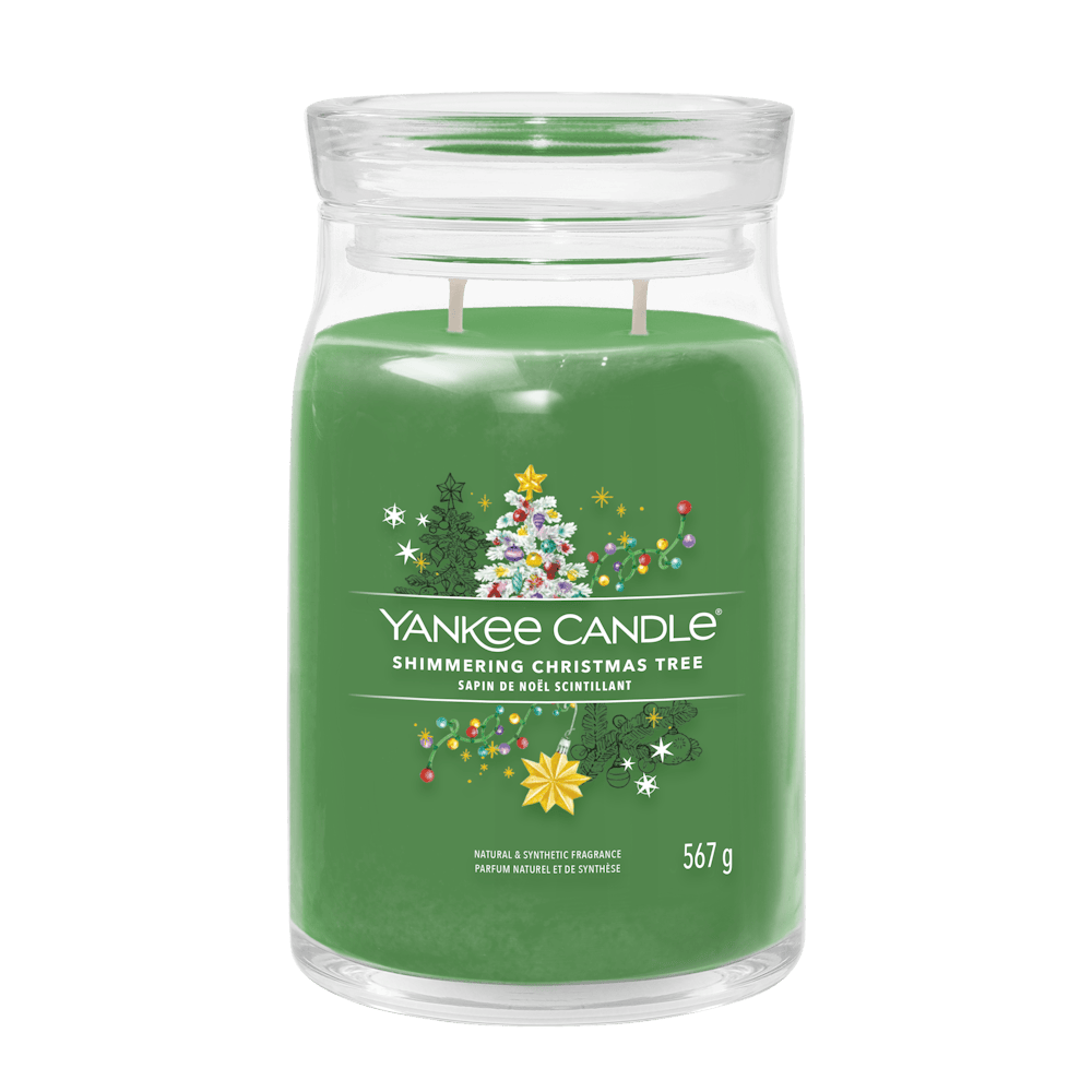 Shimmering Christmas Tree Signature Large Jar Candle Sale Yankee Candle