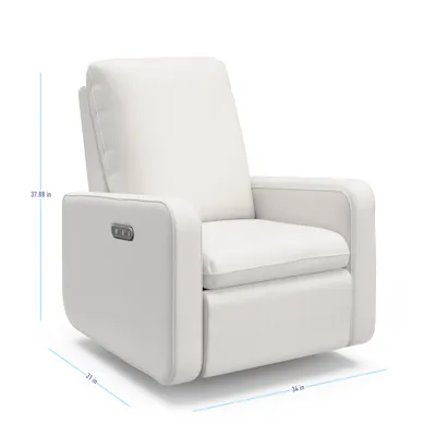 GRACO TEDDI POWER RECLINER-IVORY BASKETWEAVE