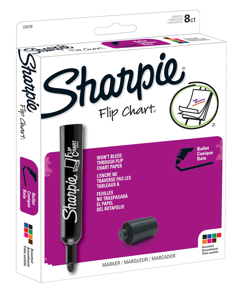 Sharpie Flip Chart Markers, Bullet Tip | Sharpie