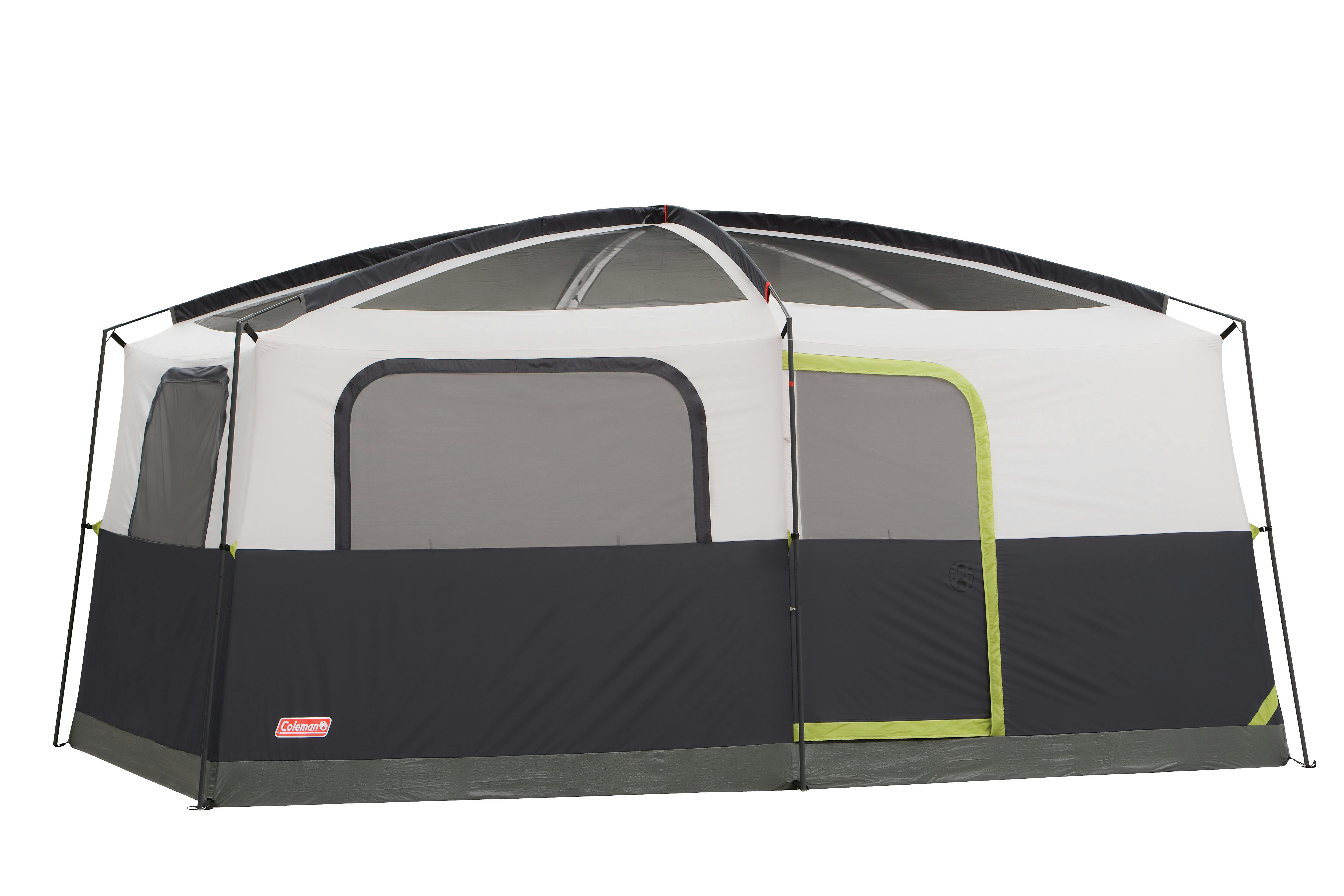 Coleman 9-Person Prairie Breeze Lighted Cabin Camping Tent