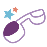 2 stars and an abstract design icons