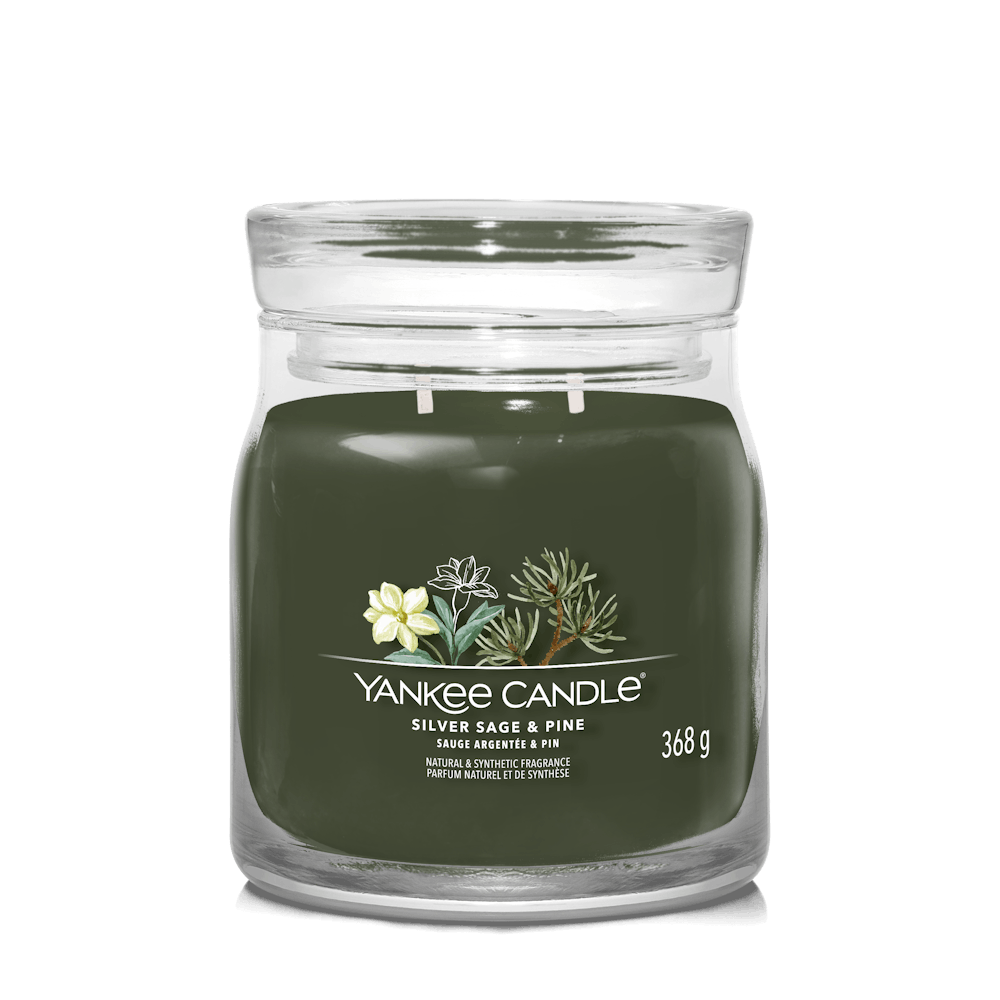 Silver Sage & Pine Signature Medium Jar Candle Sale Yankee Candle
