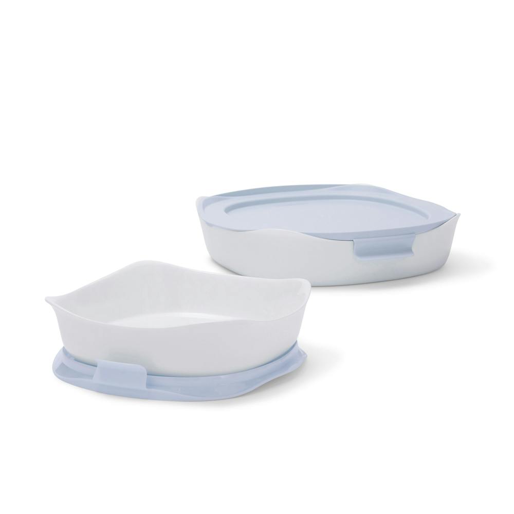 Rubbermaid® DuraLite™ Glass Bakeware, 4-Piece Set with Lids, Baking ...