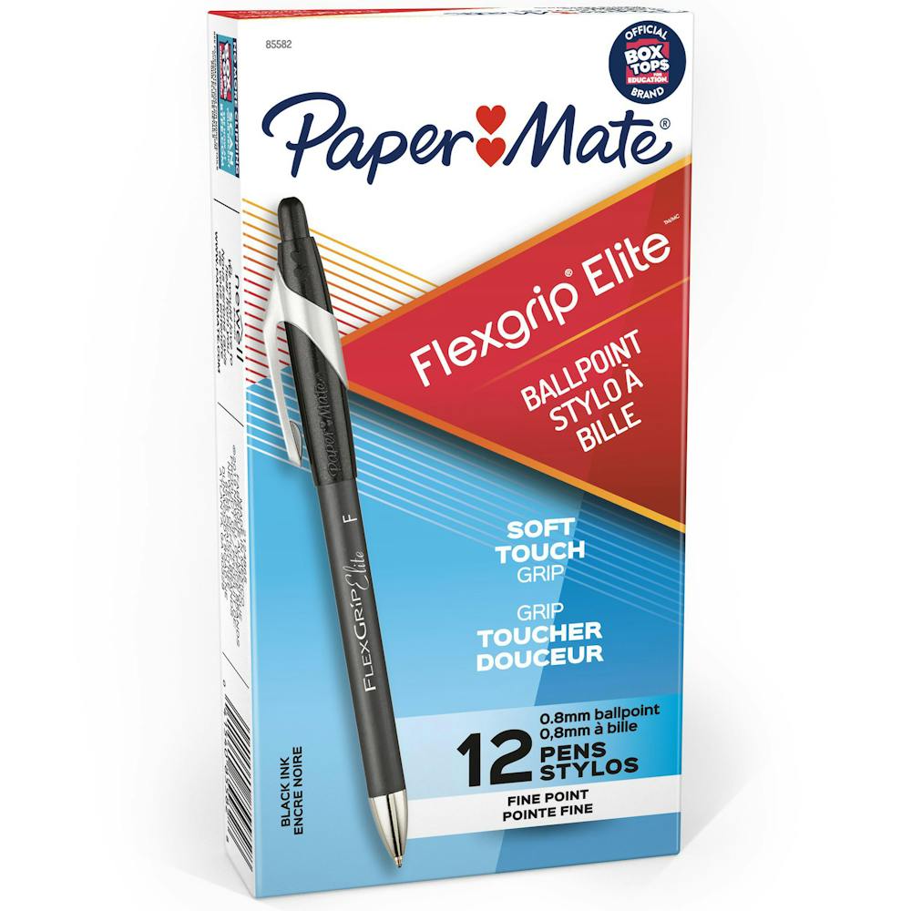 Paper Mate FlexGrip Retractable Ballpoint Pens, Fine Point