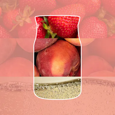White Strawberry Bellini Kerze