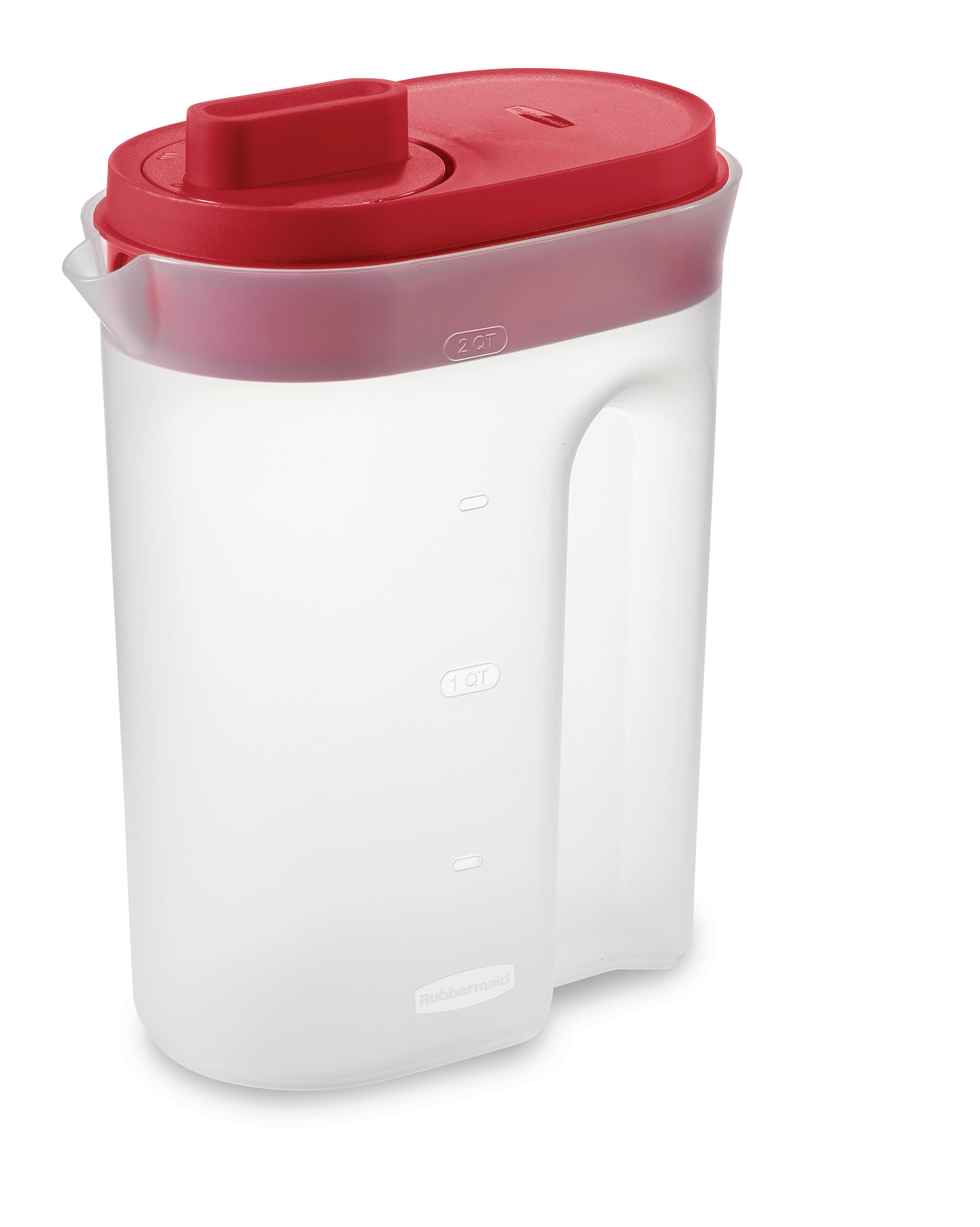 Compact Pitcher with Premium Lid, Plastic Pitcher with