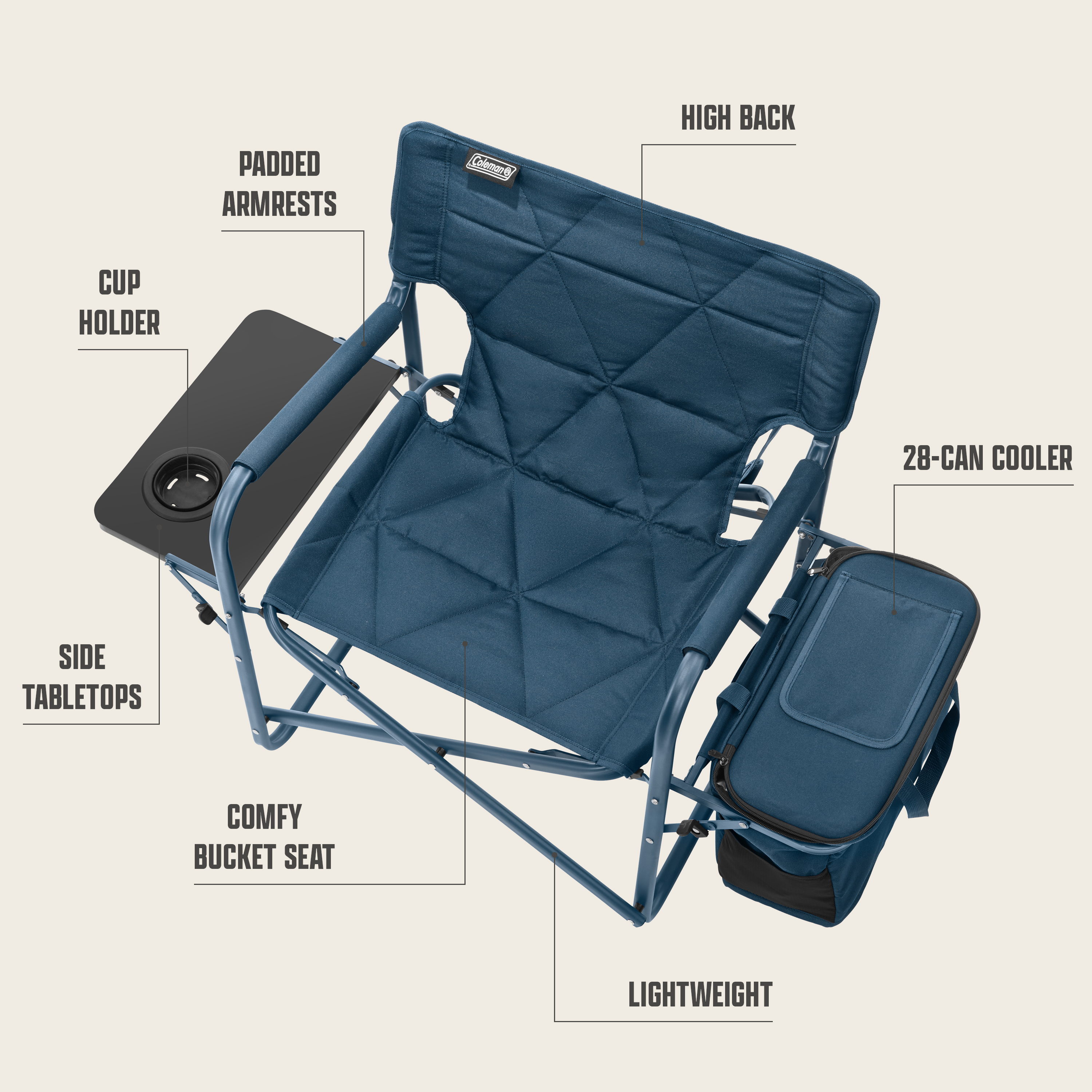 Flex 'N Go™ Chair Table + Cooler Sapphire | Coleman