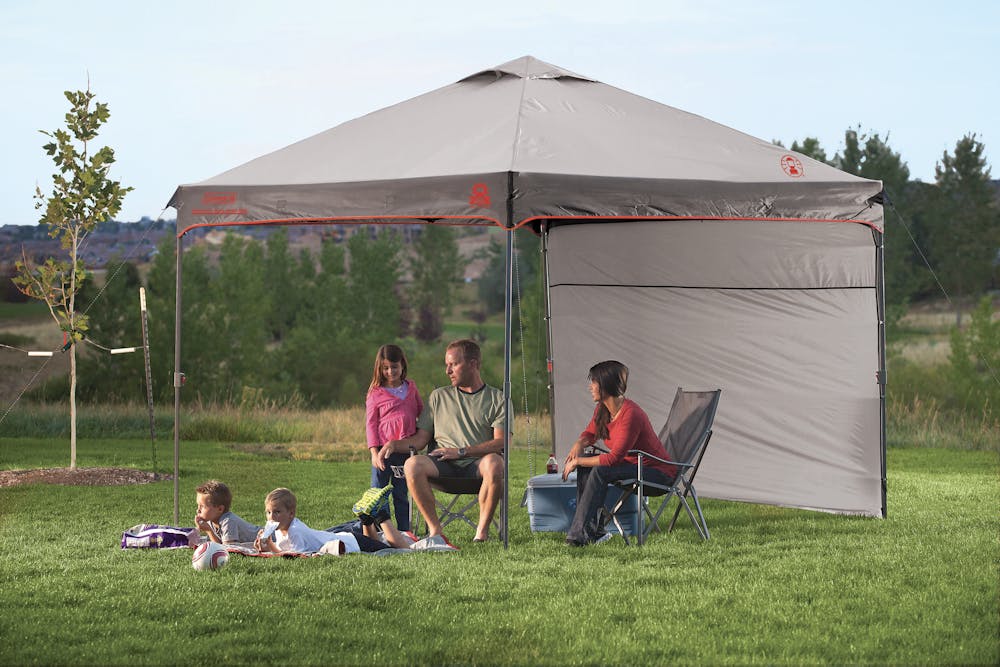 Coleman swingwall instant canopy コールマン Coleman SWINGWALL INSTANT CANOPY ペグ打ちできない所にも設置