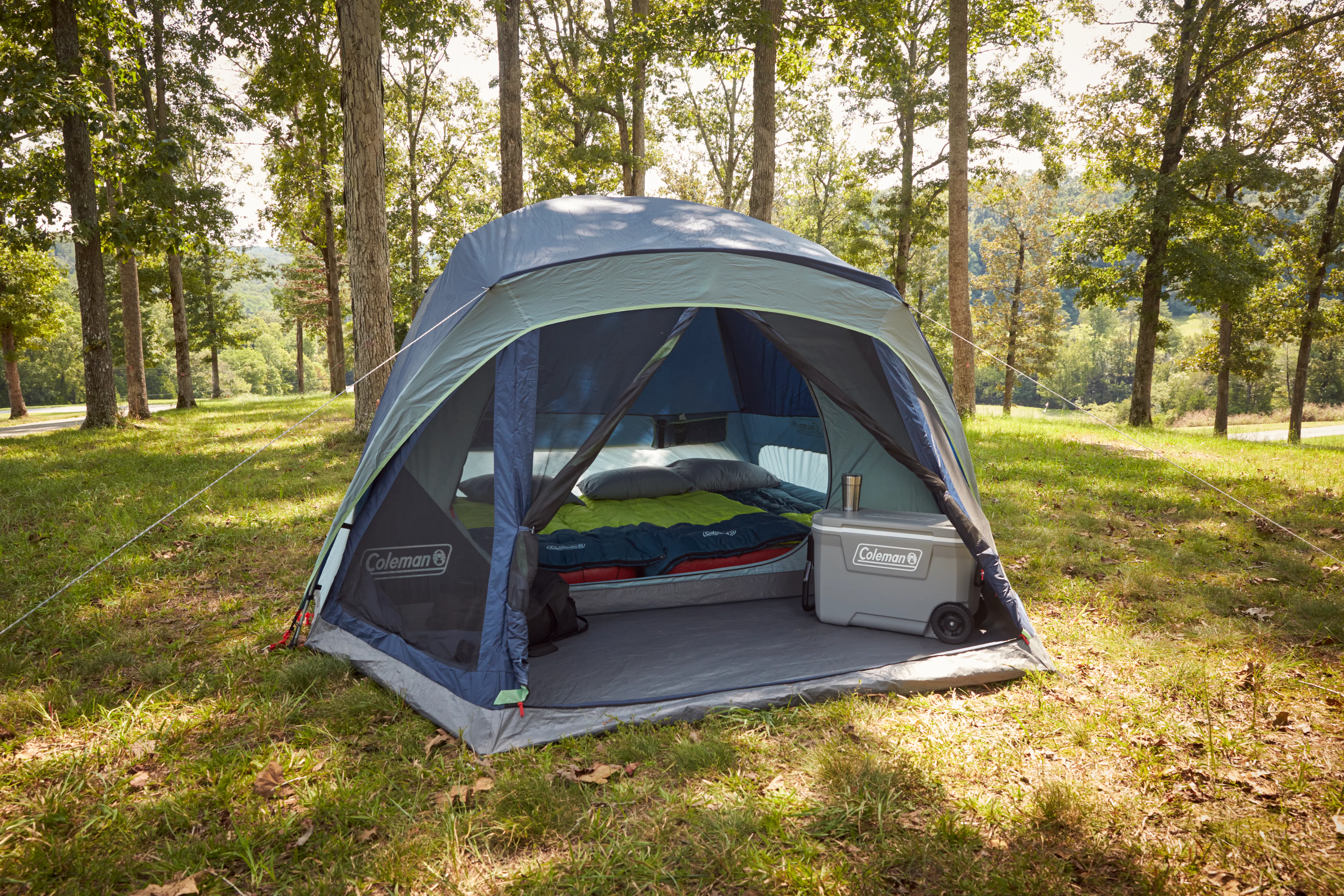 Tente 2 Chambres Tente Camping Coleman Oak Canyon 4 - 4 Personnes - Technologie BlackOut - Étanche 4500mm - 2 Chambres Tente Camping 4 Places BlackOut Tunnel Coleman