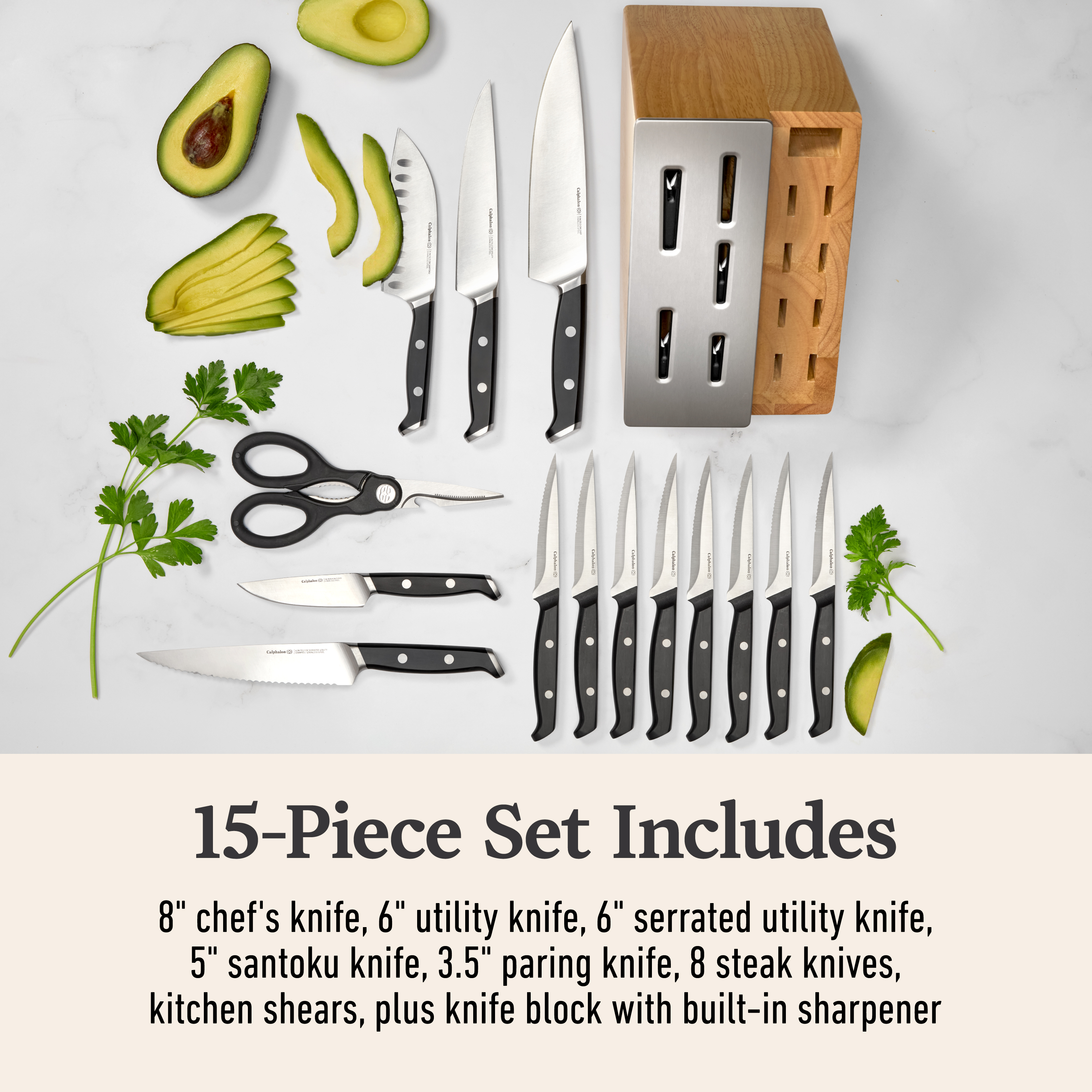 Premier by Calphalon 15-Piece Knife Set - Thumbnail 4