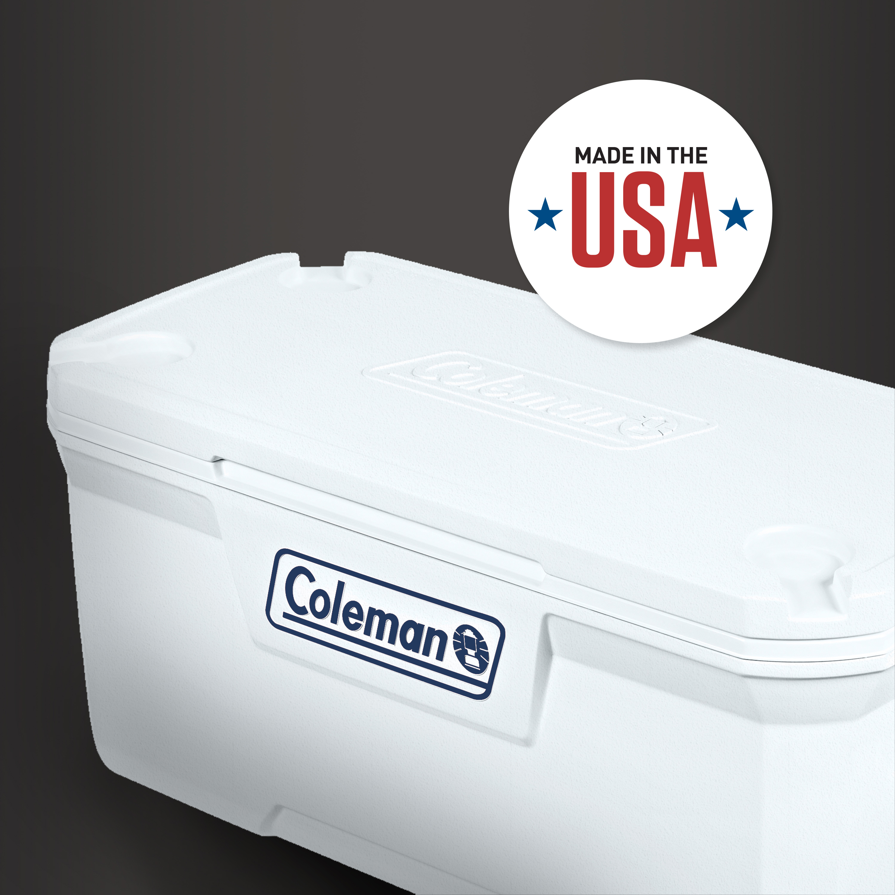 Coleman 120-Quart Marine Hard Ice Chest Cooler, White
