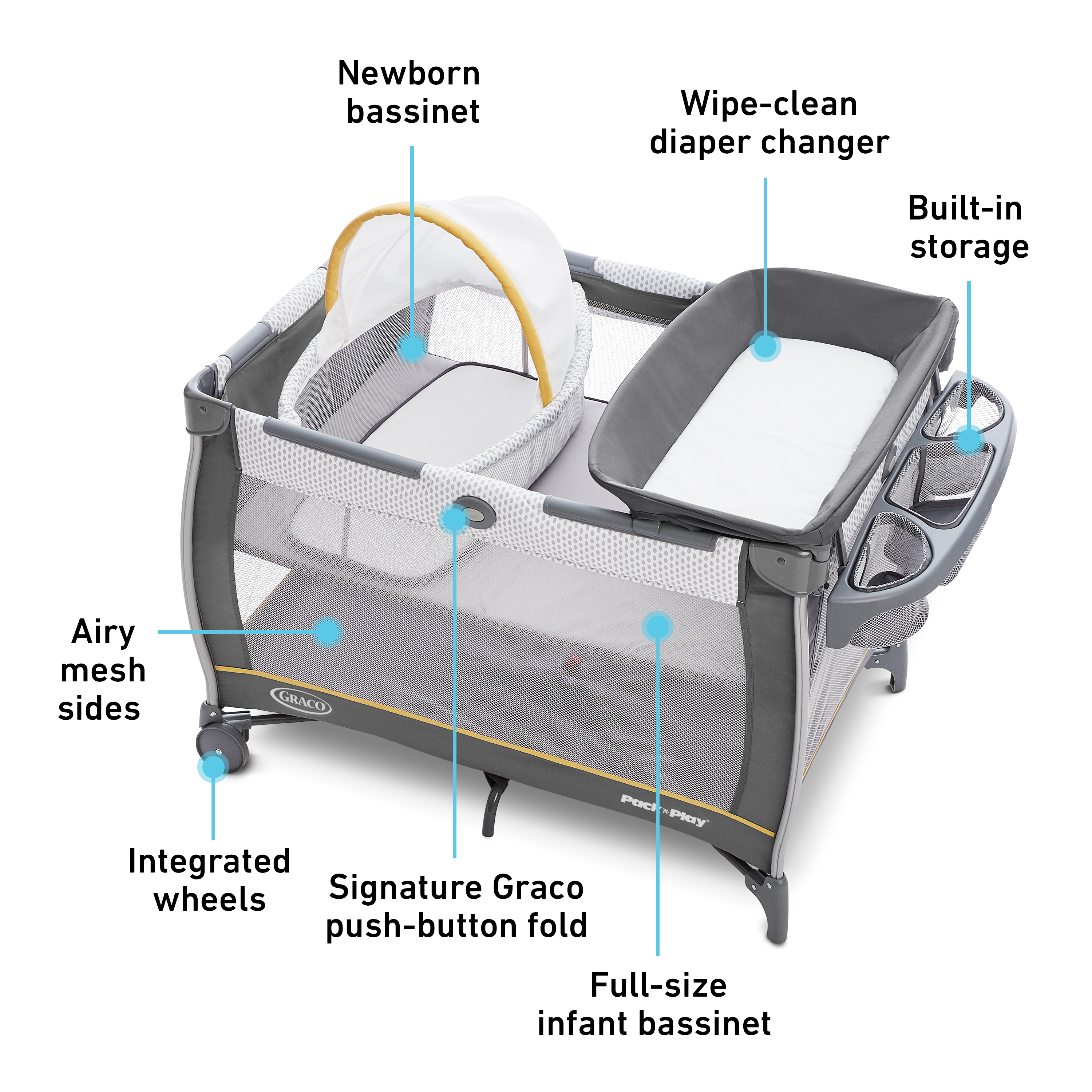 Pack n Play Care Suite Bassinet Playard Graco Baby