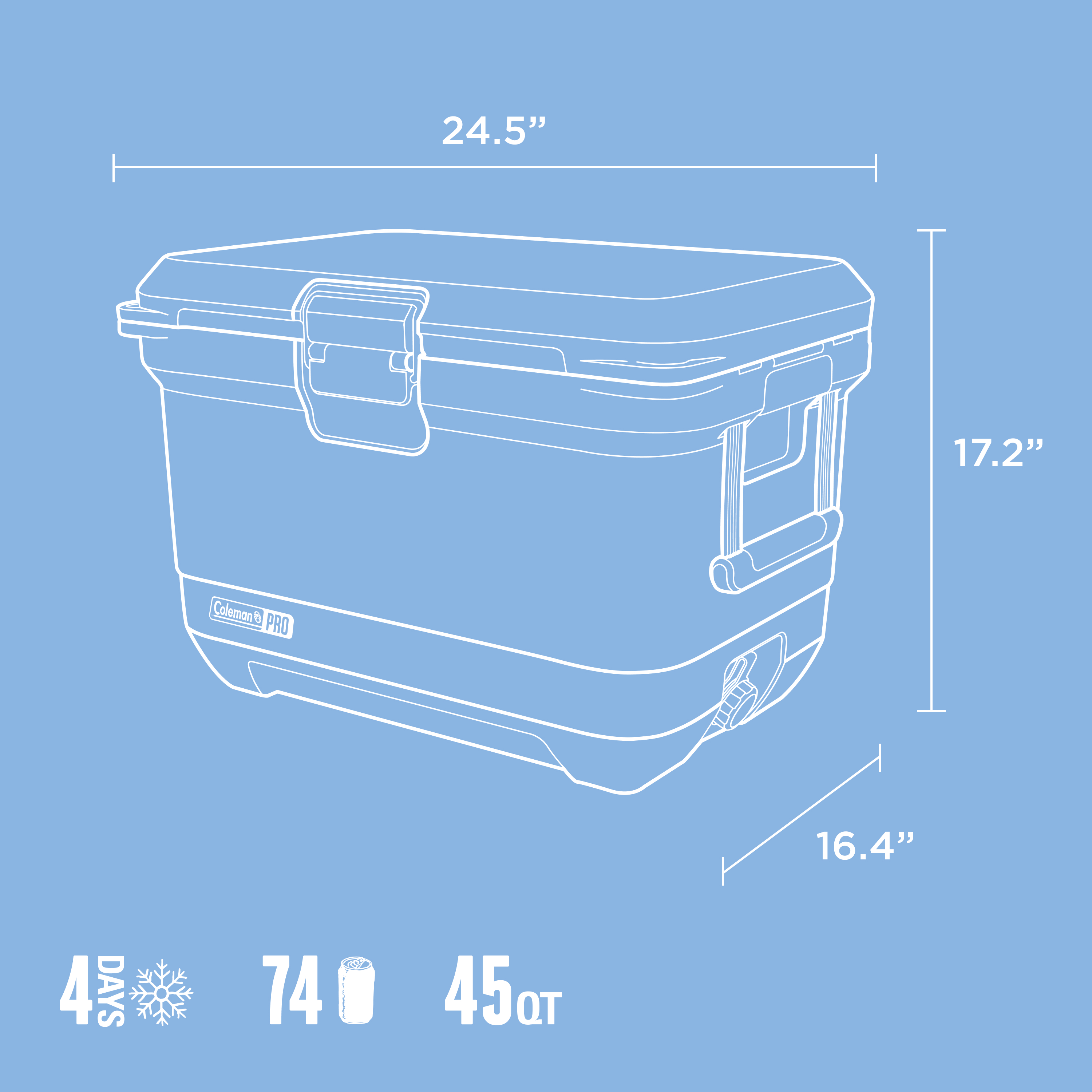 Coleman® Pro 45-Quart Hard Cooler | Coleman