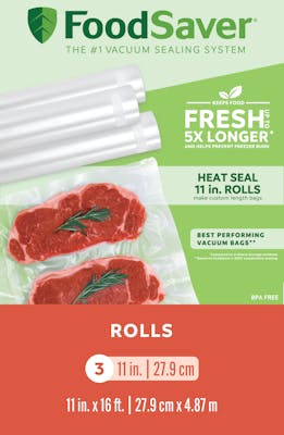 FoodSaver® 11" x 16' Vacuum Seal Roll, 3 Pack