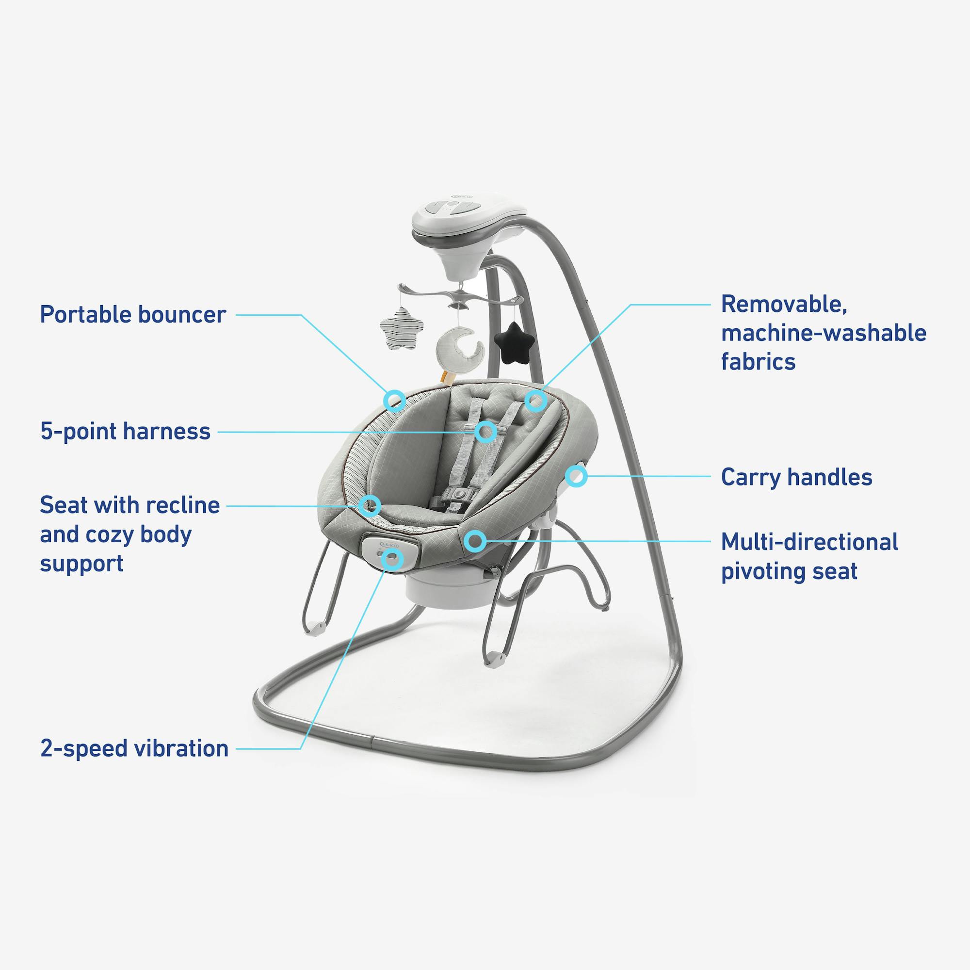 Graco quick connect fashion portable bouncer assembly