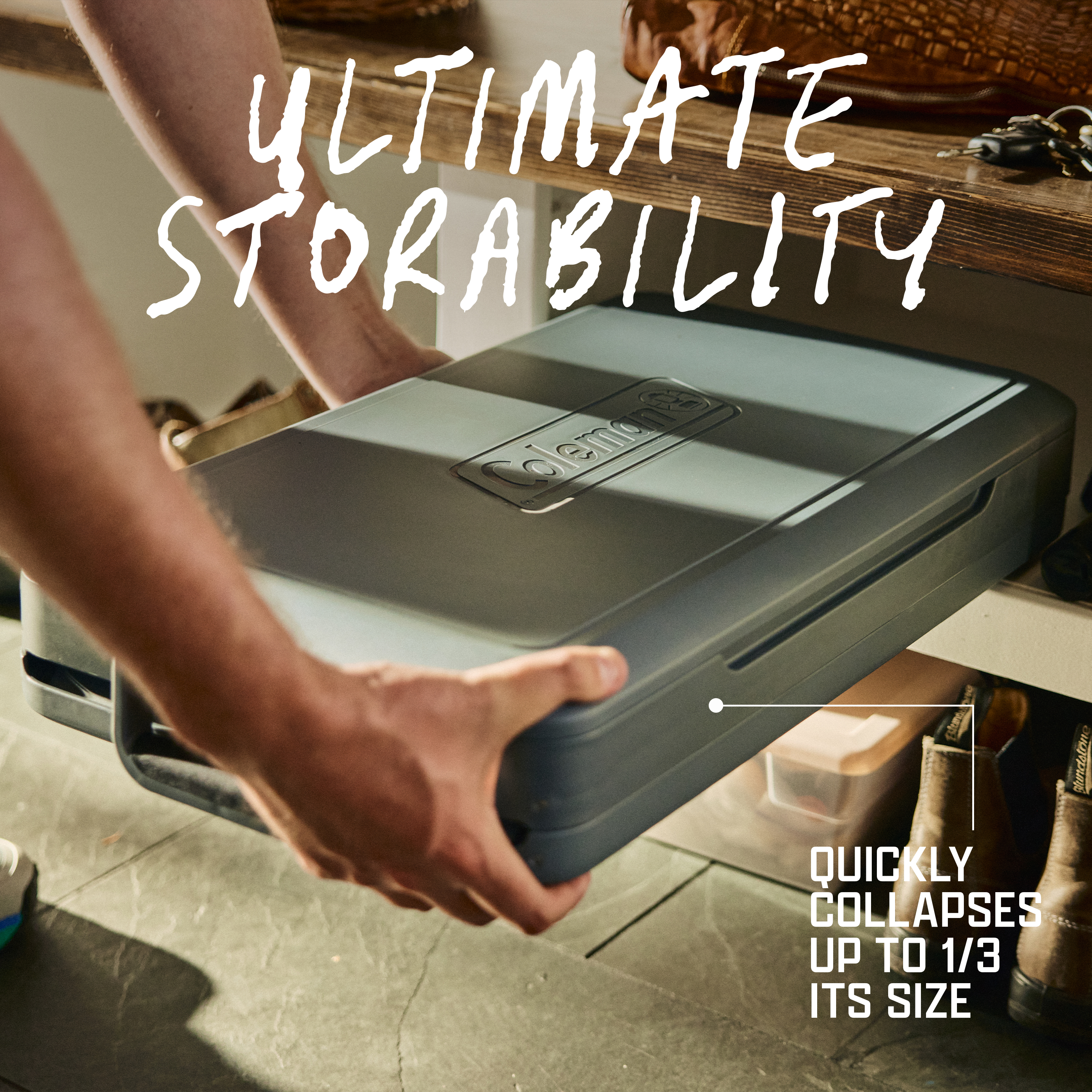 Snap 'N Go 55-Quart Collapsible Hard Cooler | Coleman