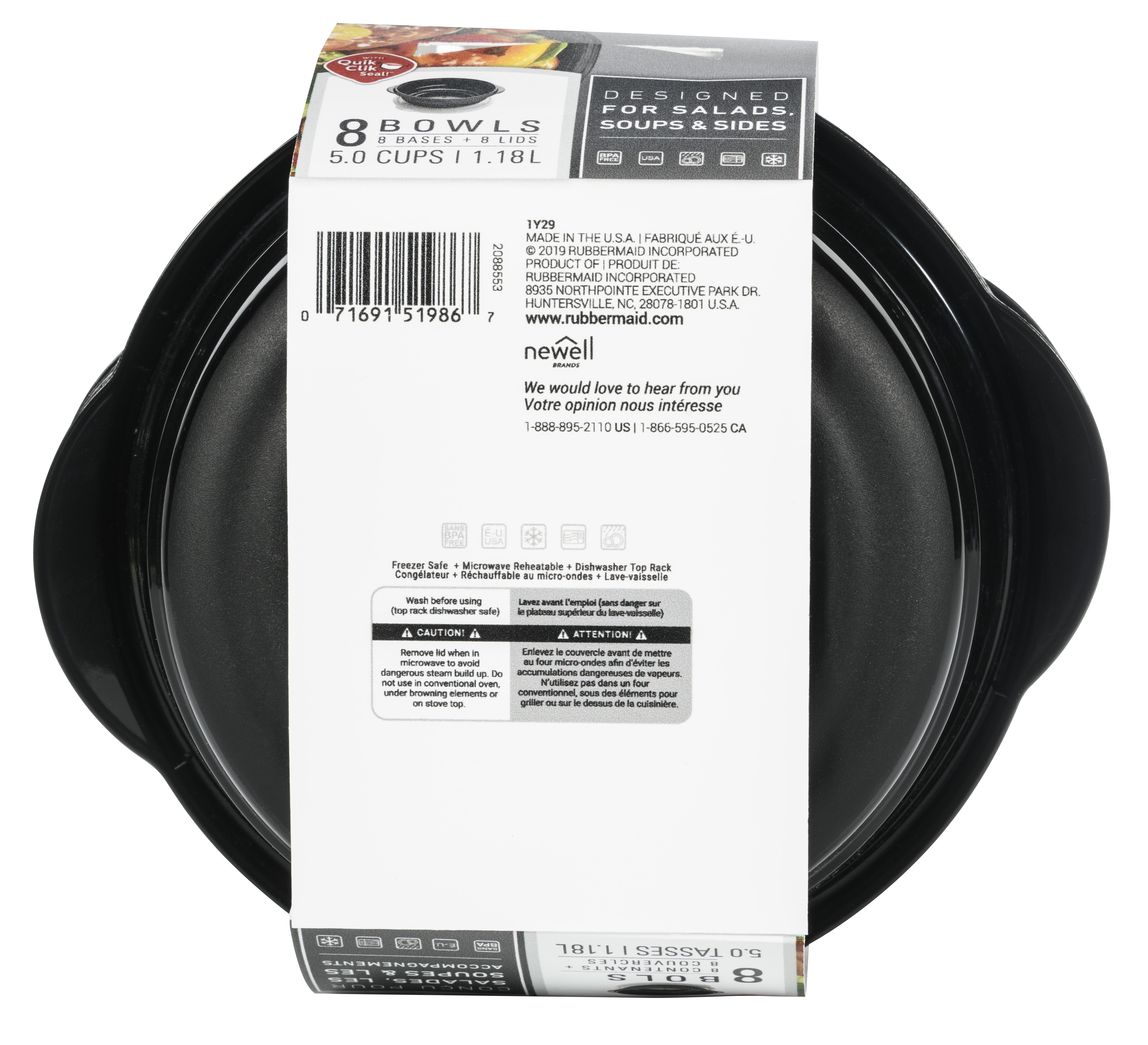 TakeAlongs Food Storage 5 Cup Containers, Meal Prep - Thumbnail 5