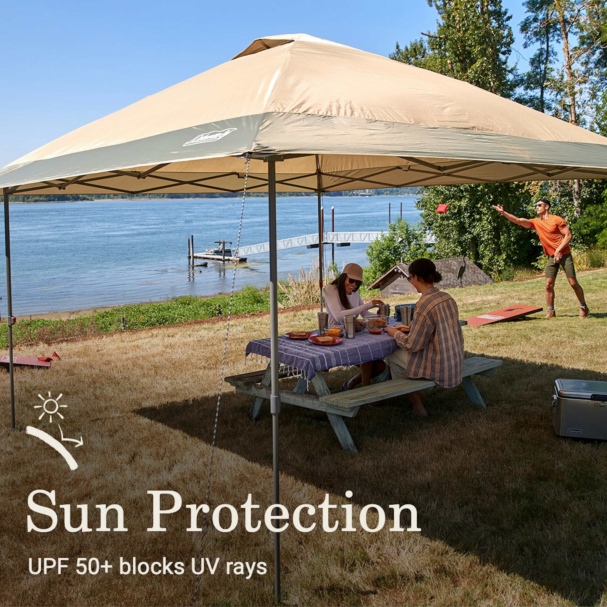 コールマン 396cm × 396cmCOLEMAN 13X13 SHELTER Coleman Instant Light 13x13 Camp Sunshade, Pop-Up, Tailgate