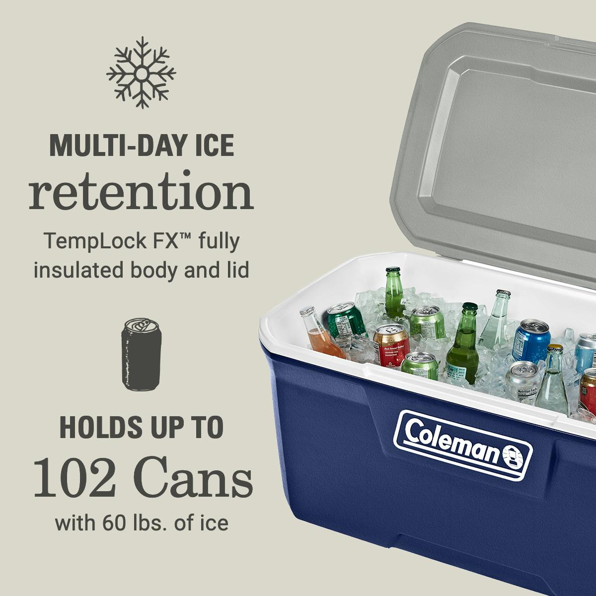 Coleman 100 Qt. 316 Series Chest Cooler Gray 3000006492