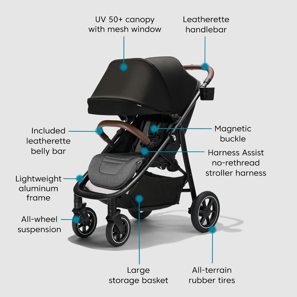 Baby Jogger City Mini Air Lightweight Stroller, Rich Black Baby