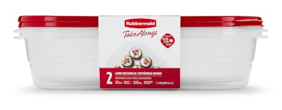 Récipients TakeAlongs® pour le rangement des aliments, de grand format rectangulaire, 3,7 l (1 gal)