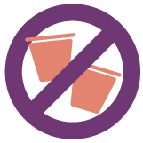 no cups allowed sign icon