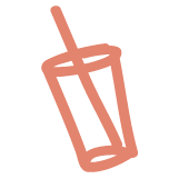 a cup with straw icon