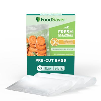 FoodSaver® Quart Pre-Cut Vacuum Seal Bags