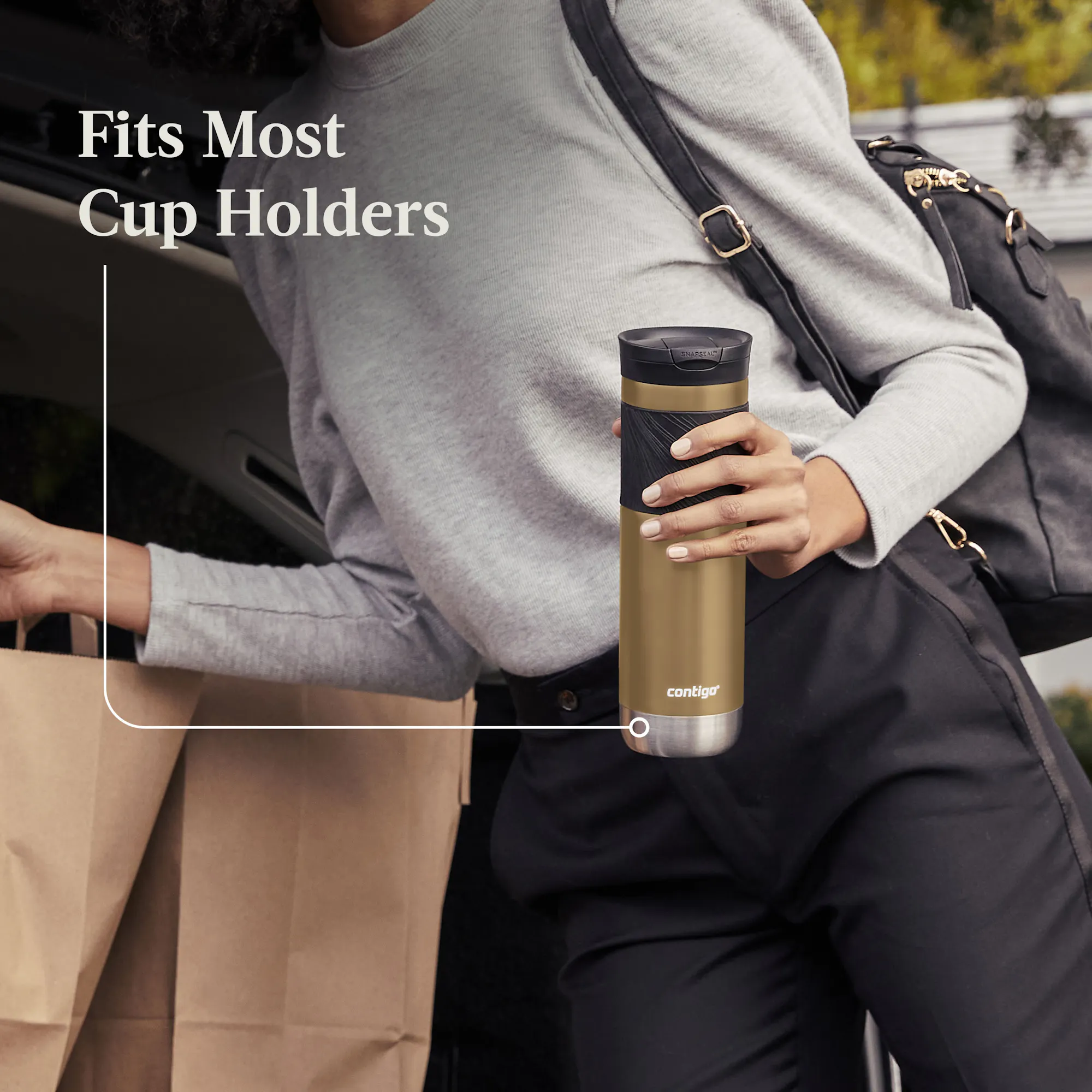Contigo Byron 2.0 Stainless Steel Travel Mug with SNAPSEAL Lid and Grip, 24oz