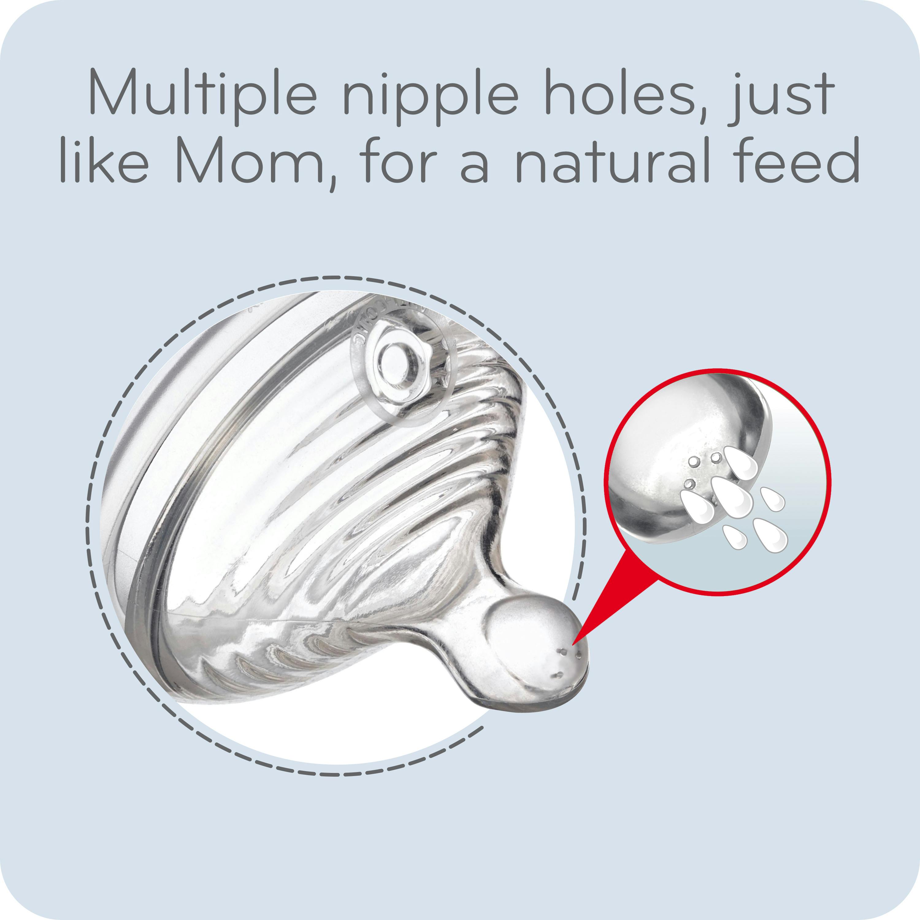 Simply Natural® Medium Flow Bottle Nipples | NUK