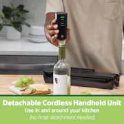 FoodSaver® Handheld+ 2-in-1 Vacuum Sealing System, Handheld and Countertop Vacuum Sealer, 8-Piece Starter Kit, Matte Black