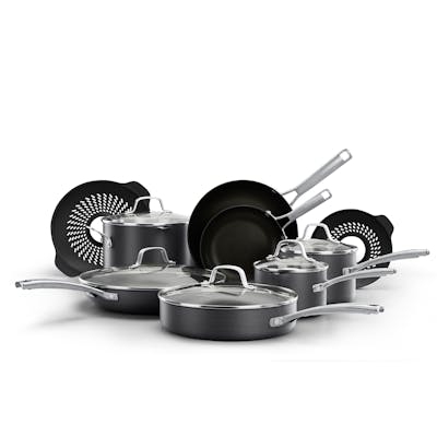 Classic™ Hard-Anodized Nonstick 14-Piece Cookware Set with No-Boil-Over Inserts