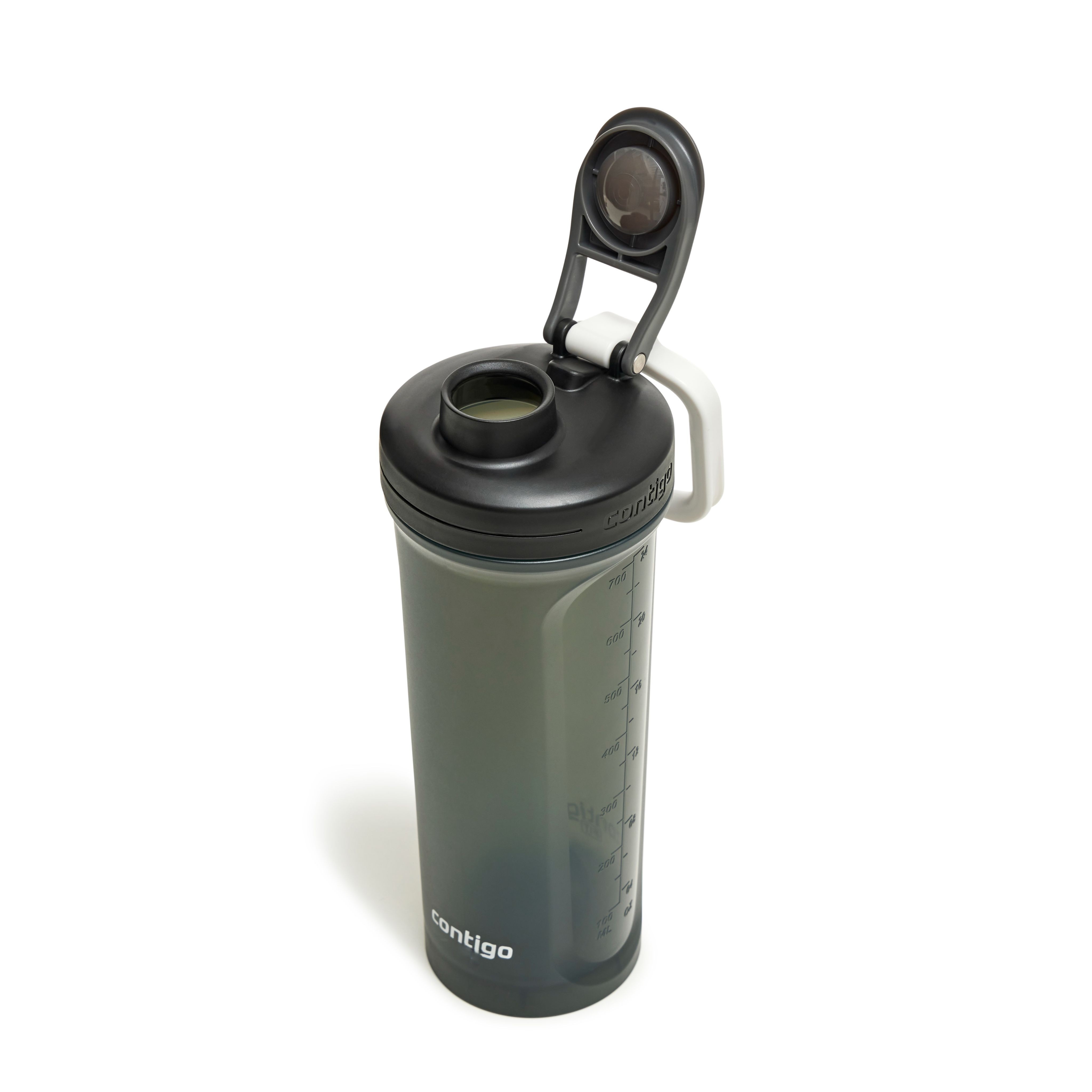 Contigo Fit Shake ＆ Go 2.0 シェイカーボトル プロテイン with Leak-Proof Lid, 20oz Gym ウォーターボトル プロテイン with Whisk and Carabiner Handle, Dis Shake \u0026 Go 2.0 Shaker, 820 ml | Contigo