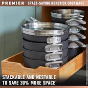 Premier™ Space-Saving Hard-Anodized Nonstick 12-Quart Stock Pot with Lid
