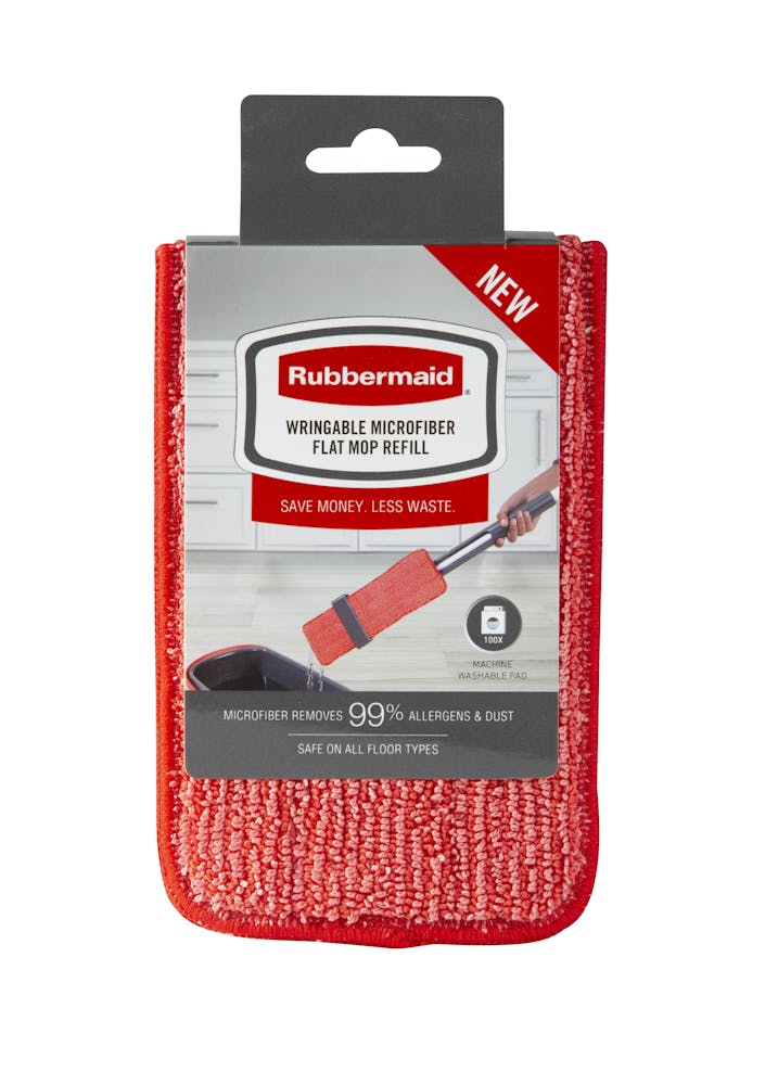 Microfiber Wringable Flat Mop Refill Rubbermaid
