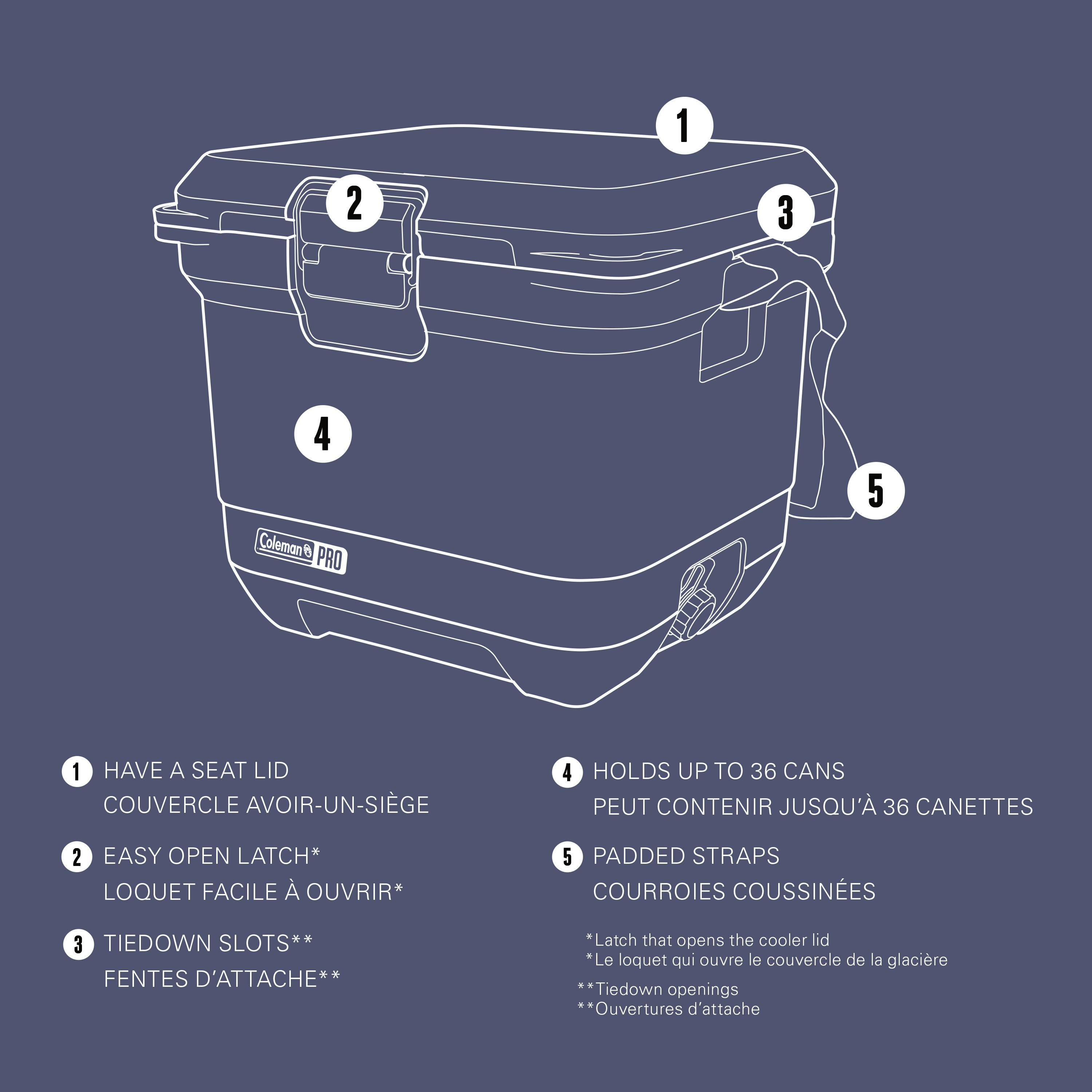 Coleman Pro 25-Quart Hard Cooler, Blue Sky | Coleman CA