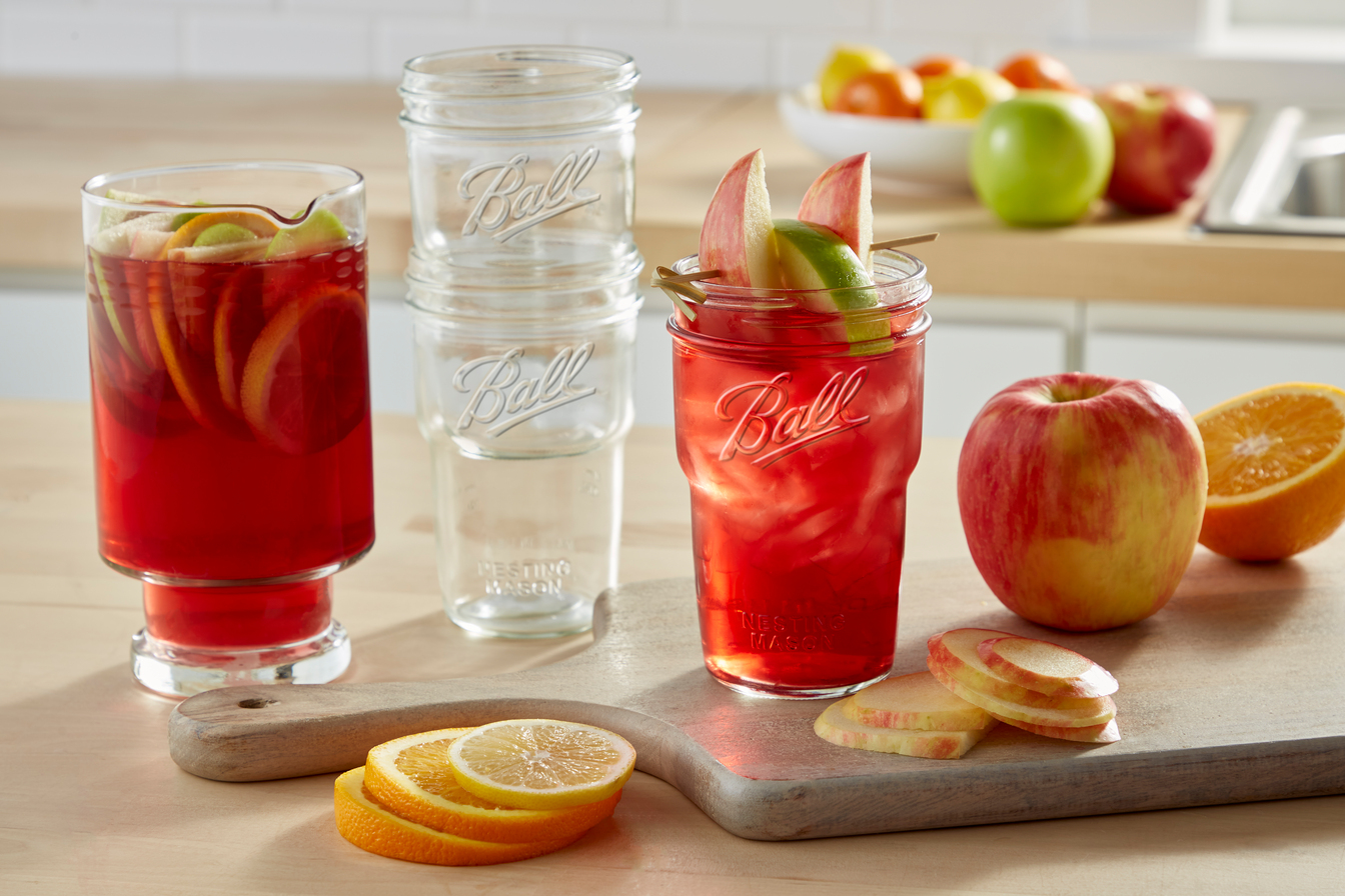 Ball® Nesting Mason Jars & Lids, Wide Mouth 16oz Pint / 4pk