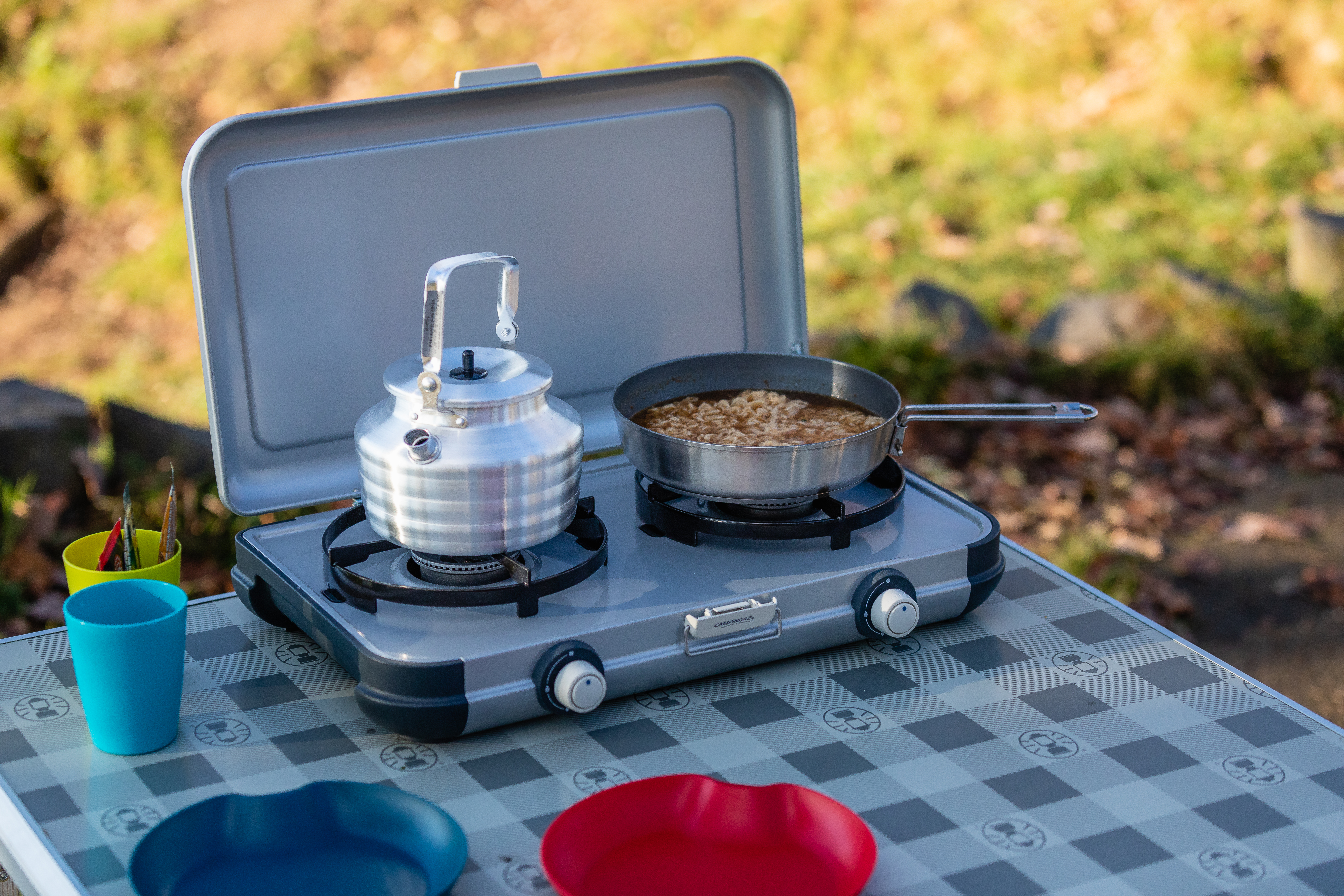 Réchaud Camping 2 En 1 STAHLWERK CK-700 ST - Gaz Et électrique Avec Casserole Et Poêles - 5
