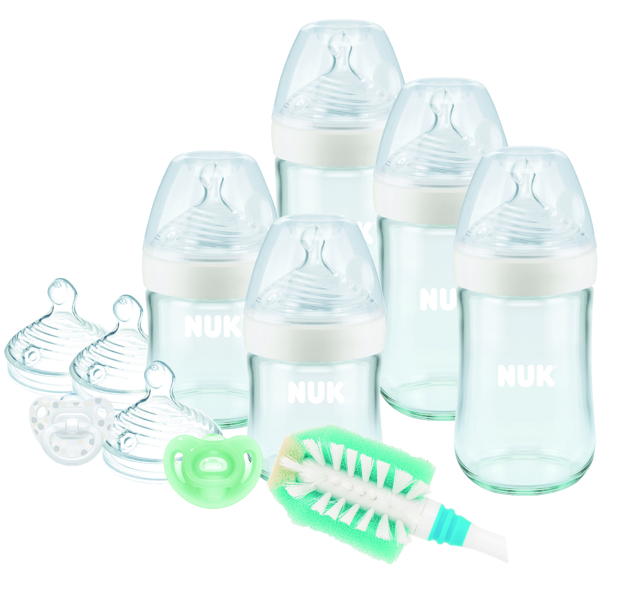 NUK Simply Natural Glass Bottle 11 Piece Gift Set NUK