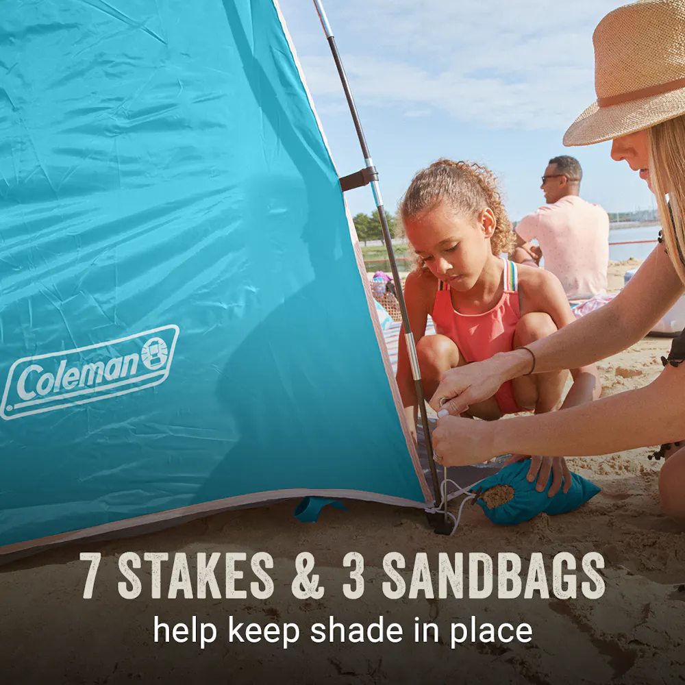 テント・タープ Coleman BEACH SHADE CAMP MAP Skyshade™ Small Compact Beach Shade, Caribbean Sea | Coleman