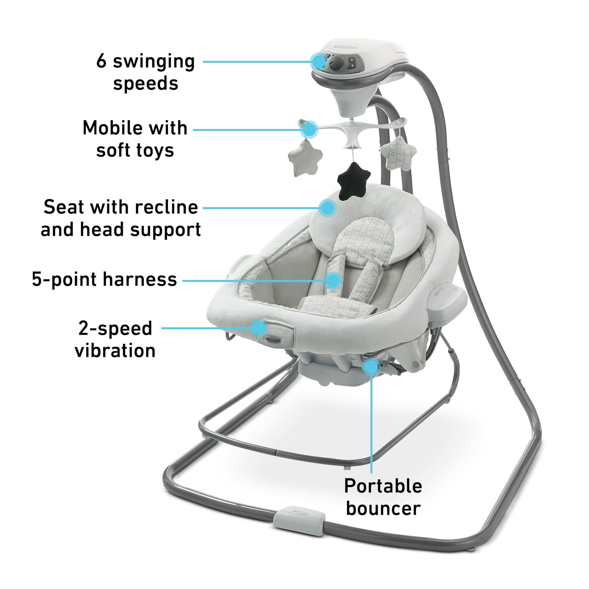 Mecedora Para Bebe Graco DuetSoothe Swing Rocker 6-Speed