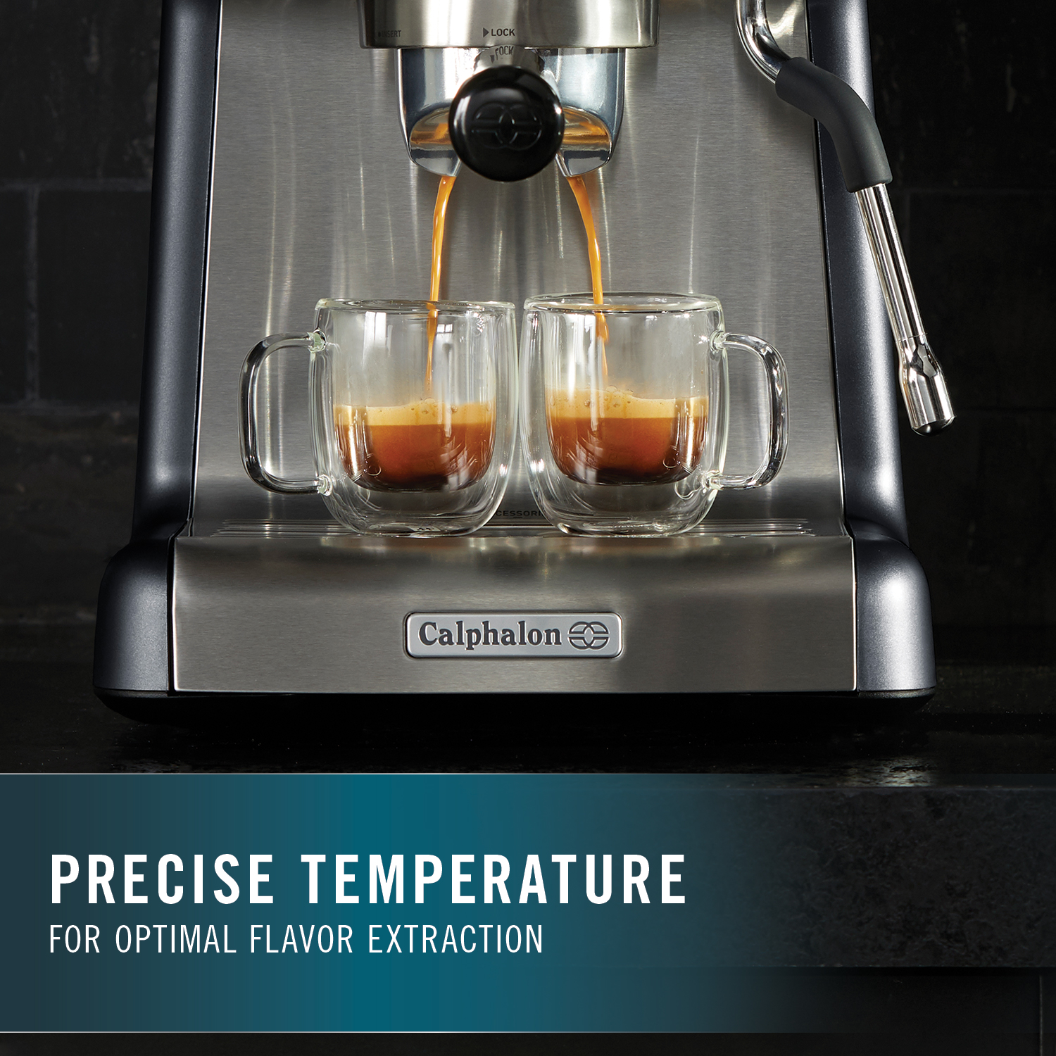 Temp iQ Espresso Machine With Steam Wand Stainless Calphalon