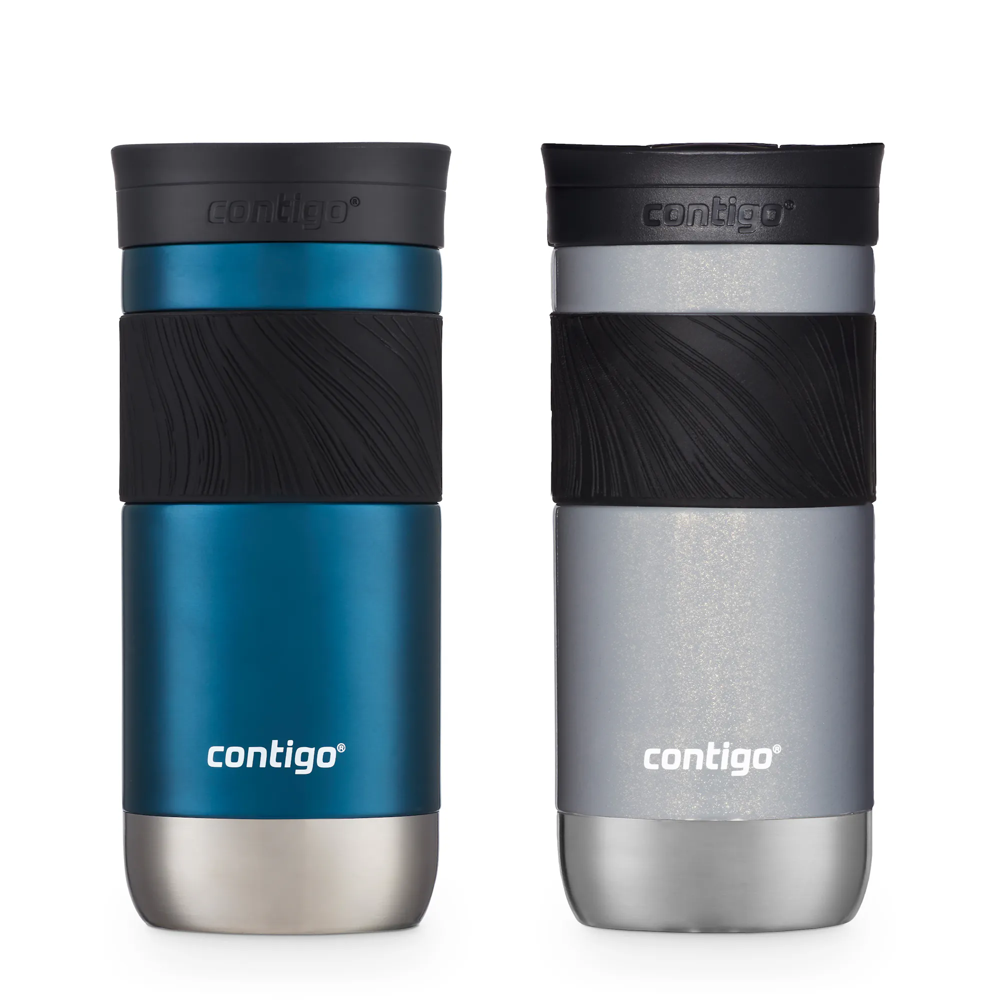 Contigo Byron 2.0 Stainless Steel Travel Mug with SNAPSEAL Lid and Grip, 16oz, 2-Pack