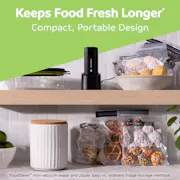 FoodSaver Mini Handheld Vacuum Sealer, Marinate Setting, Cordless Vacuum Sealer with Charging Dock, Black